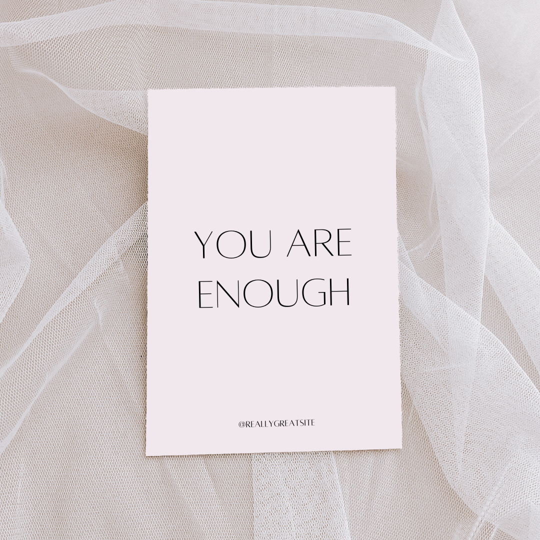 Affirmation Card – “You Are Enough” Minimalist Quote Card
